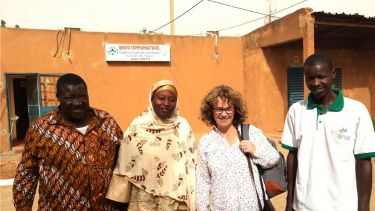 Dr Emma Heywood working with local people in Niger