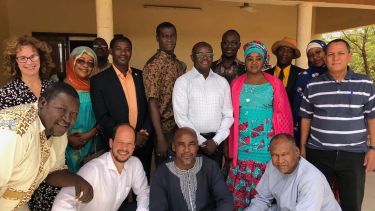 Dr Emma Heywood attends a workshop at Studio Kalangou HQ in Niger