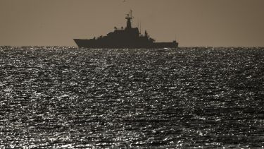 A UK Border Force ship at sea