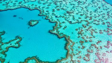Ariel shot of the great barrier reef