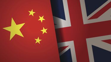 China and UK flags