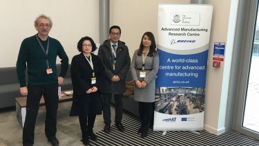 Prof Lenny Koh stood with AREC partners on her visit to China.