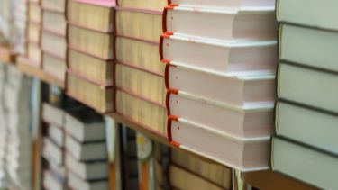 pictures of stacked books 
