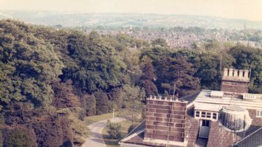 The view of Sheffield from Crewe Hall in 1980