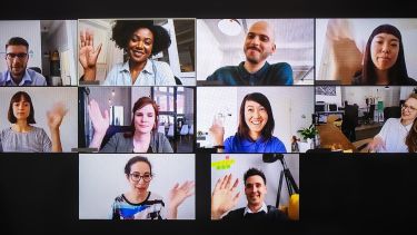 People socialise online using Zoom