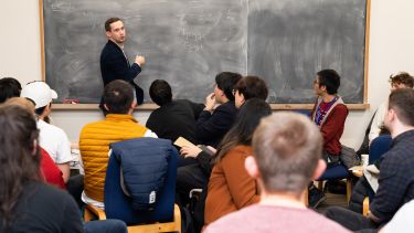 Students in a maths lecture