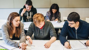 Students in a maths lecture