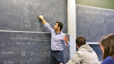 Students in a maths lecture
