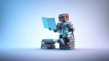 Robot reading books