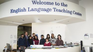 The ELTC reception desk and reception staff