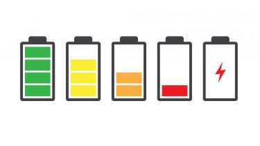 Diagram showing different levels of battery energy
