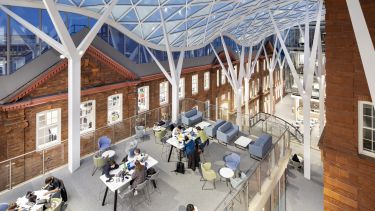 An interior photo of the Engineering Heartspace