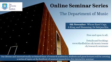 Seminar details  on picture of soundhouse building
