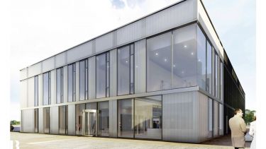 A computer generated image of what the exterior of the new TERC building will look like