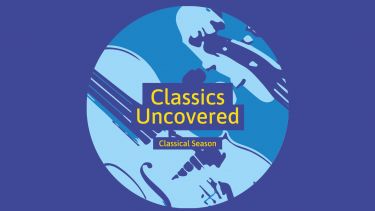 logo with violin and text central