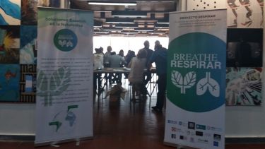 Banners of the Breathe project at workshop