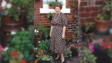Mary in her garden
