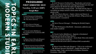 Programme seminar for Topics in Early Modern Studies