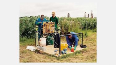 Researchers at work at the UK field site for the ADVOCATE Project
