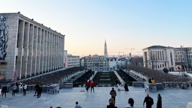View over Brussels near central station
