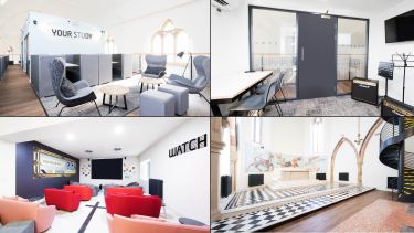 Photo collage of on-site facilities at St Vincent's Place