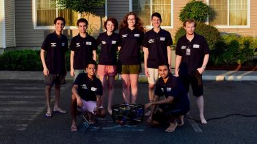 A group photo of the team at the ROV competition 2018.