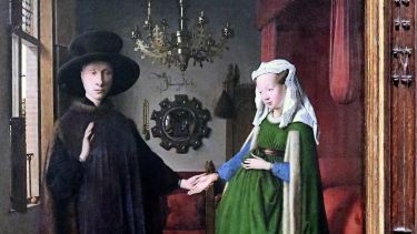 Painting by Jan Van Eyck of young couple