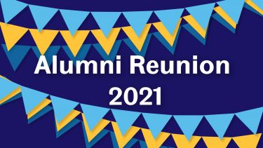 Alumni Reunion 2021 with bunting