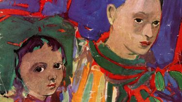 Two painted faces