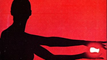 Artwork with a person's silhouette