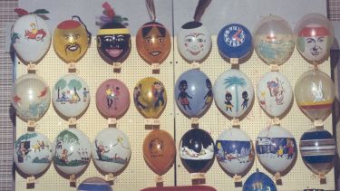 A selection of decorated balloons.
