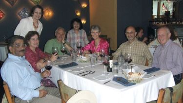 Harry and Margaret Kroto with the Dalals, Byfleets and Safrons.