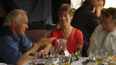 Harry and Margaret Kroto with a friend.