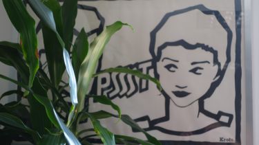 Kroto's artwork on the walls