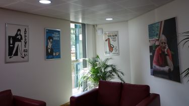 Kroto's artwork on the walls