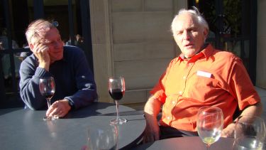 Harry Kroto with Colin Byfleet in Sheffield