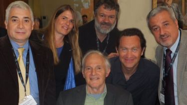 A group photo of Harry Kroto and friends