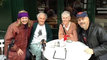 Harry and Margaret Kroto with Andi and Jonathan Goldman in Lewes.