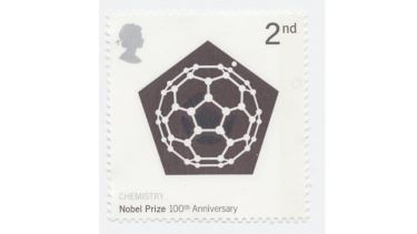 Design for UK stamp for Nobel Centenary (Chemistry) 2001.