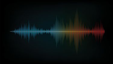 A visual representation of a sound wave