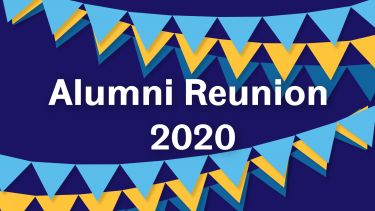 Alumni Reunion 2020 with bunting