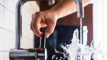 Water coming from a tap