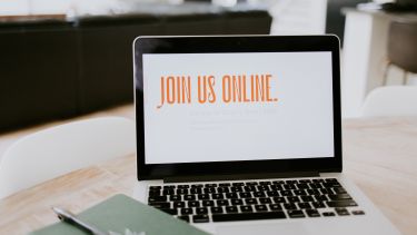 Image of laptop and online event