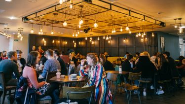 An interior photo of Coffee Revolution
