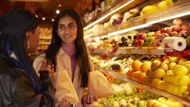 Sheffield students shopping for healthy groceries in Crookes