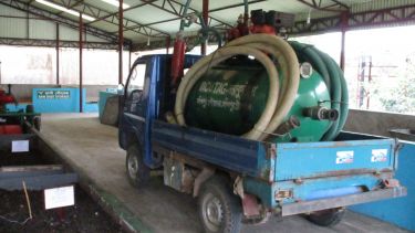 A sanitation truck