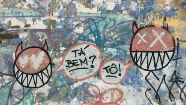 A graffiti wall