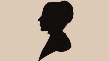 Sillhouette profile of Hannah's head and shoulders