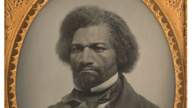 A portrait of abolitionist Frederick Douglass, who visited Sheffield in the nineteenth century.
