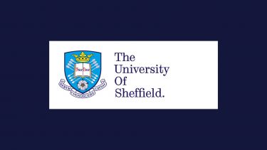 The University of Sheffield logo, white with a dark background.